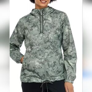 Columbia Womens Flash Forward Printed Windbreaker Light Lichen XS OFFER FRIENDLY